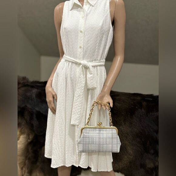 Handmade Genuine Leather Kisslock Clutch/Wristlet/Shoulder Bag & 2 Chain Styles - Picture 2 of 16